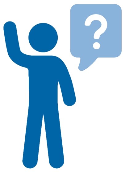 simple illustration of a person asking a question